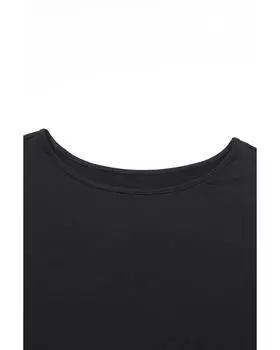 Azura Exchange Черный асимметричный вырез на пуговицах с длинным рукавом S чёрный