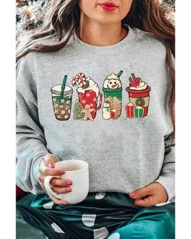 Azura Exchange Christmas Graphic Sweatshirt L серый