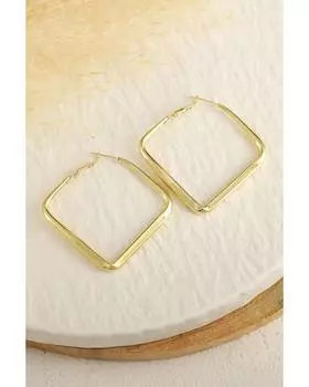Azura Exchange Chunky Square Hoop Earrings in Alloy ONE SIZE золотой