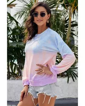 Azura Exchange Color Block Tie Dye Pullover Sweatshirt 2XL разноцветный