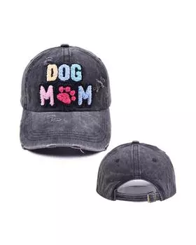 Azura Exchange Бейсболка из хлопка DOG MAMA ONE SIZE чёрный