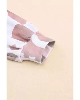 Azura Exchange Толстовка с принтом «Коровьи пятна» и рукавами-фонариками M коричневый