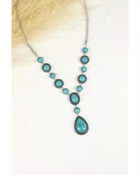 Azura Exchange Crackle Бирюзовый подвесной кулон с каплей воды ONE SIZE зелёный