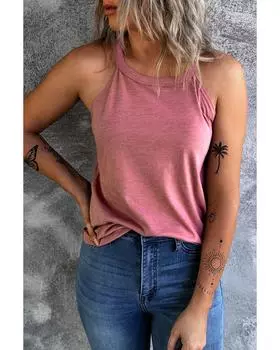 Azura Exchange Майка с круглым вырезом XL розовый