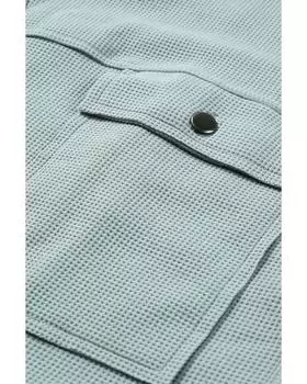 Azura Exchange Укороченная куртка из вафельного трикотажа с карманами XL небесно-голубой