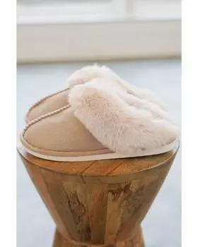 Azura Exchange Тапочки из искусственной замши с плюшевой подкладкой. 37 EU хаки