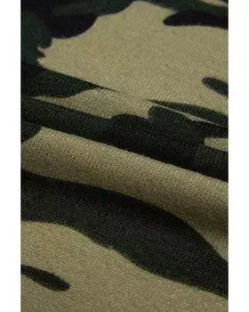 Azura Exchange Длинный кардиган с камуфляжным принтом L зелёный