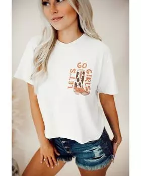 Azura Exchange Double-Side Cowboy Hat & Boots Graphic Tee XL белый