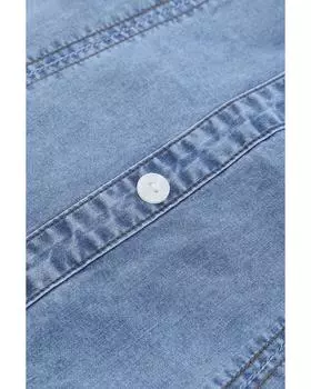 Azura Exchange Джинсовое облегающее мини-платье на пуговицах XL небесно-голубой