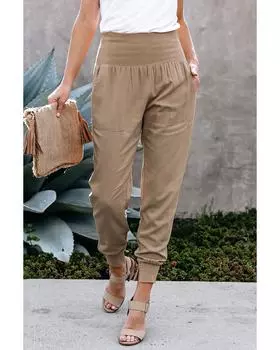 Azura Exchange Джоггеры цвета хаки с карманами S хаки