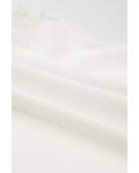 Azura Exchange Трикотажный топ с развевающимися плечами и резинкой L белый