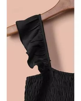 Azura Exchange Комбинезон с широкими штанинами и рукавами-крылышками M чёрный