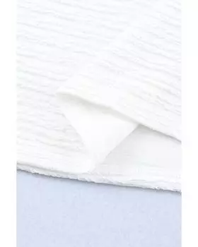 Azura Exchange Блузка с воланами и текстурированными рукавами-епископами L белый