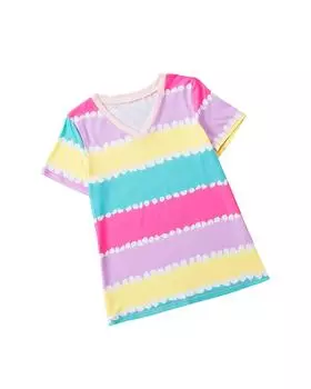 Azura Exchange Футболка с цветным блоком и V-образным вырезом S жёлтый