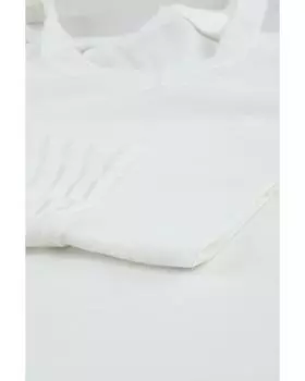 Azura Exchange Футболка с длинным рукавом в полоску из сетчатой ткани с вырезами на плечах 2XL белый