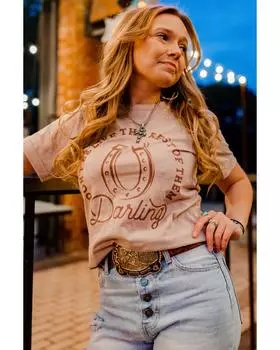 Azura Exchange Футболка с графическим принтом Darling Letter XL хаки