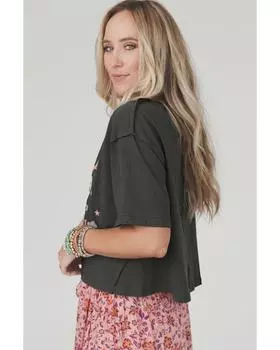 Azura Exchange Футболка с графическим принтом DOLLY Western Fashion M серый