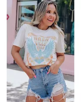 Azura Exchange Футболка с графическим принтом «Нэшвилл 1982 Eagle» XL белый