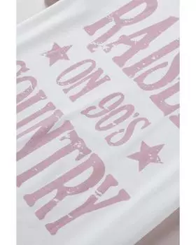 Azura Exchange Футболка с графическим принтом в стиле кантри 90-х XL белый