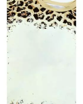 Azura Exchange Футболка с коротким рукавом, отбеленная XL леопардовый