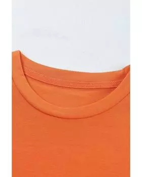Azura Exchange Футболка с круглым вырезом S оранжевый