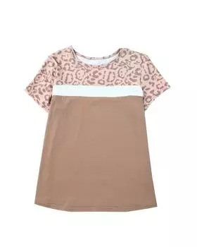 Azura Exchange Футболка с леопардовым принтом S хаки