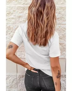 Azura Exchange Футболка с принтом «Сердце» S белый