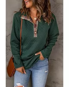 Azura Exchange Толстовка с геометрической текстурой S зелёный