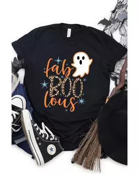 Azura Exchange Ghost Print Short Sleeve Graphic Tee 2XL чёрный