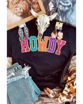 Azura Exchange Glitter Patch Graphic Tee S чёрный