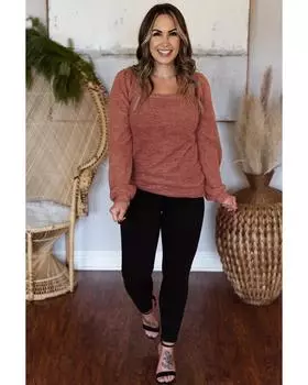 Azura Exchange Трикотажный топ размера плюс с квадратным вырезом Gold Flame 2X пламенный/золотой