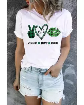 Azura Exchange Graphic Print Crew Neck T Shirt XL белый