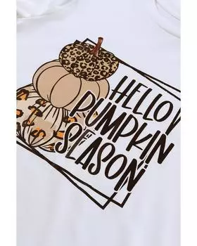 Azura Exchange Graphic Print Long Sleeve Top S белый