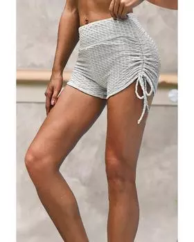 Azura Exchange Gray Butt Lifting High Waist Yoga Shorts XL серый