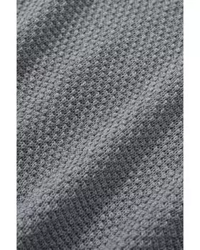 Azura Exchange Свитер Henley с заниженными плечами и разрезами M серый