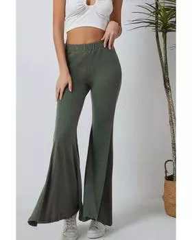 Azura Exchange High Waist Fit and Flare Pants M зелёный