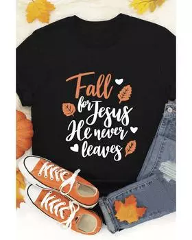 Azura Exchange Jesus Never Leaves Graphic T-Shirt L чёрный