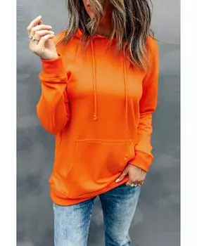 Azura Exchange Kangaroo Pocket Oversized Hoodie 2XL оранжевый