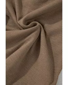 Azura Exchange Каштановый топ с длинными рукавами в рубчик с вышивкой в английском стиле L каштановый