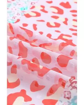 Azura Exchange Кимоно с леопардовым принтом и рукавами-колокольчиками XL разноцветный