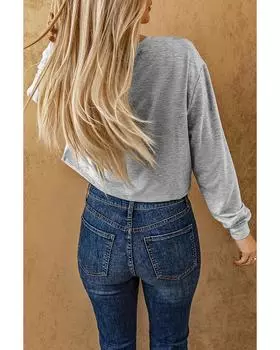 Azura Exchange Knitted Patchwork Cropped Top XL серый