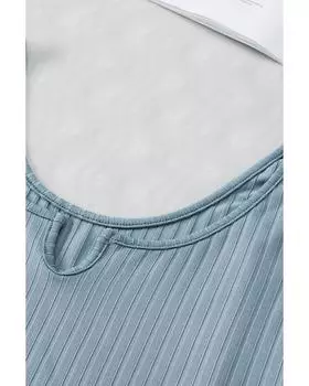 Azura Exchange Комплект брюк-рубашек с завязками и резинкой L синий