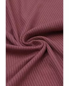 Azura Exchange Комплект из укороченного топа в рубчик и длинных брюк XL розовый