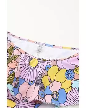 Azura Exchange Купальник бикини с цветочным принтом и оборками L разноцветный