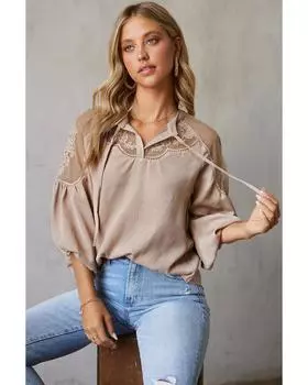 Azura Exchange Lace Blouse L розовый