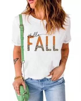 Azura Exchange Leopard Fun Graphic T-Shirt XL белый