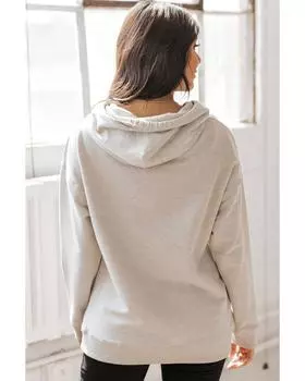 Azura Exchange Leopard Letter Graphic Hooded Sweatshirt L хаки