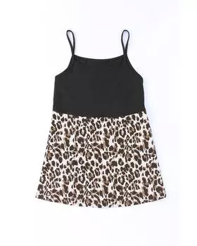 Azura Exchange Leopard Patchwork Tank Top XL чёрный