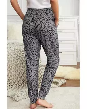 Azura Exchange Леопардовый принт Джоггеры L серый