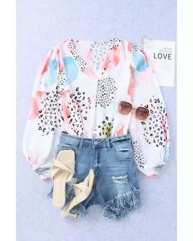 Azura Exchange Leopard Print Loose Top XL разноцветный